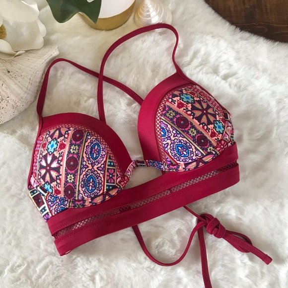Shade & Shore Other - Shade & Shore Boho Banded Pushup Bikini Top